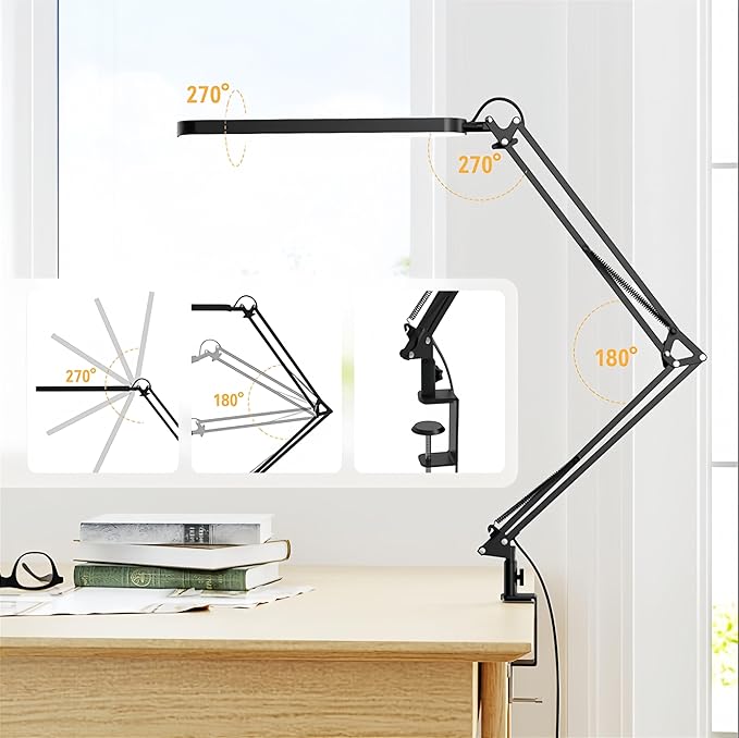 SKYLEO Desk Lamp for Home Office, Eye Comfortable LED Desk Light for Long Hours - Image 4