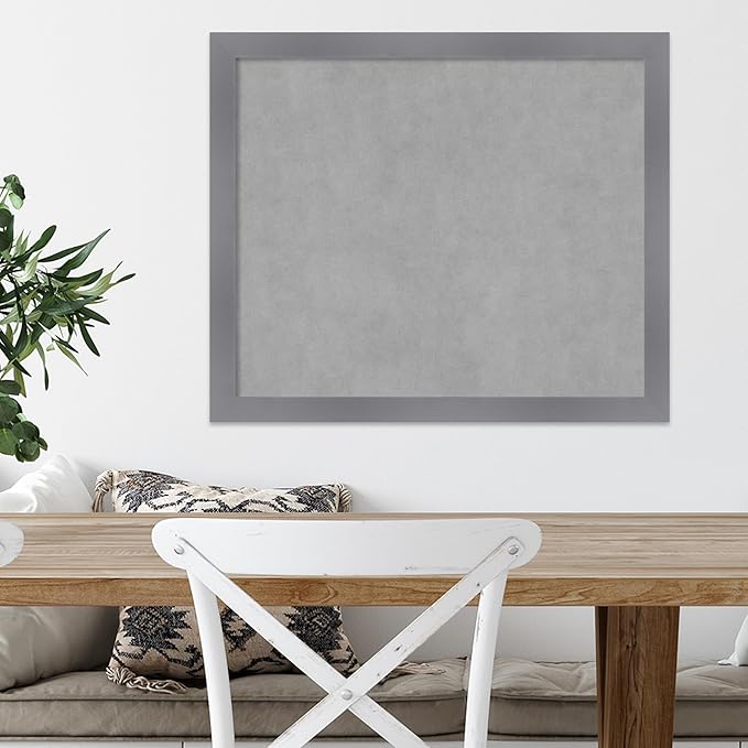 Amanti Art Grey Framed Magnetic Board 22x26 Medium Vision Board - Image 5