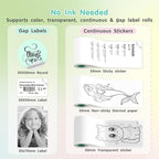 Gloryang JD-23 Sticker Printer, Mini Portable Thermal Printer Print Pod - Image 4