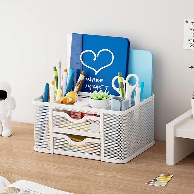 Marbrasse Mesh Desk Organizer, Pen Organizer - Image 5
