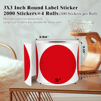 3 Inch Round Colored Dot Stickers, 4 Rolls in Dispenser Box - Image 2