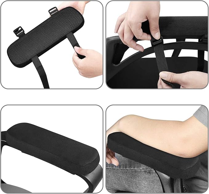 MOSISO Chair Armrest Pads, Memory Foam Home/Office Chair Arm Rest Covers Comfy - Image 3