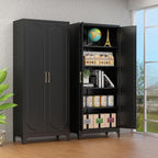 polup 75" tall metal kitchen pantry storage cabinet, view 9