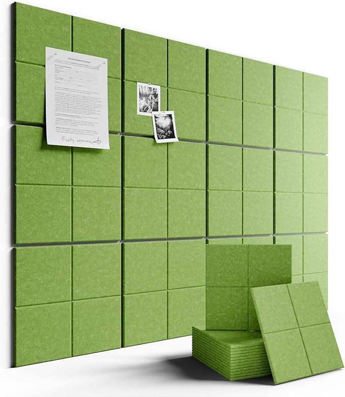 Fluxynara Large Felt Bulletin Board 48" x 36" Cork Board Alternative-12 Pack by FLUXYNARA
