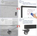 Rolling Whiteboard on Wheels, Double-Sided Magnetic Dry Erase Board - Image 5
