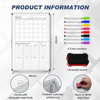 Lincia Dry Erase Calendar for Wall Undated Dry Erase Calendar Planner Aluminum - Image 2