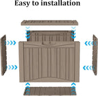 TARKARI 50 Gallon Lockable Resin Deck Box, Waterproof & UV-Resistant Outdoor - Image 8