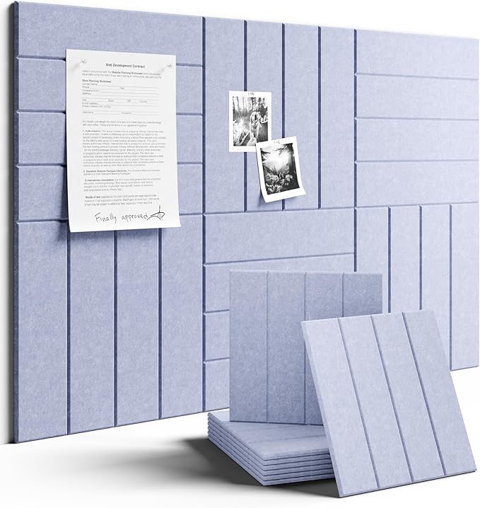 Fluxynara Felt Bulletin Board Tiles Large 36" x 24" Cork Board Alternative-6 by FLUXYNARA