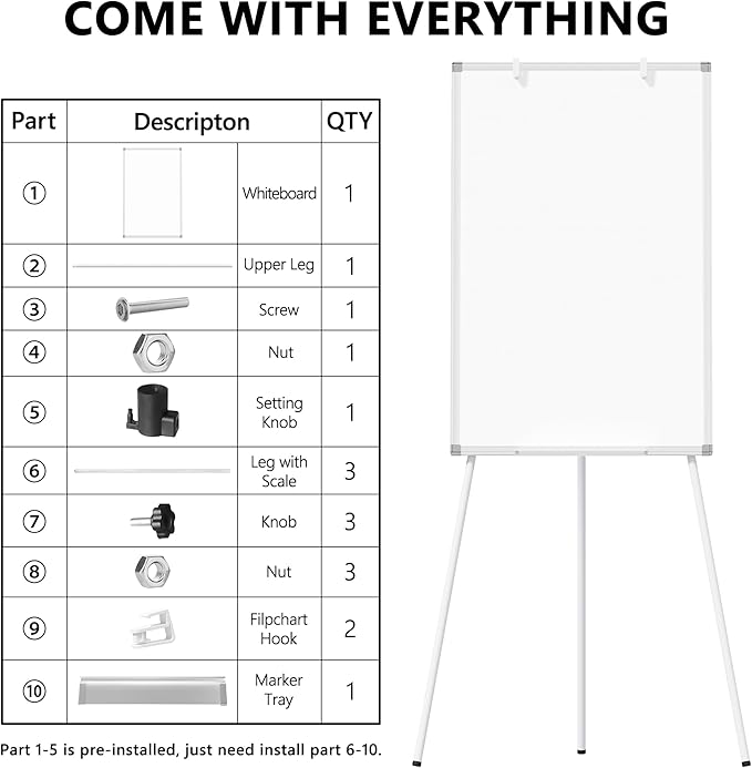 Easel White Board with Stand - Image 7