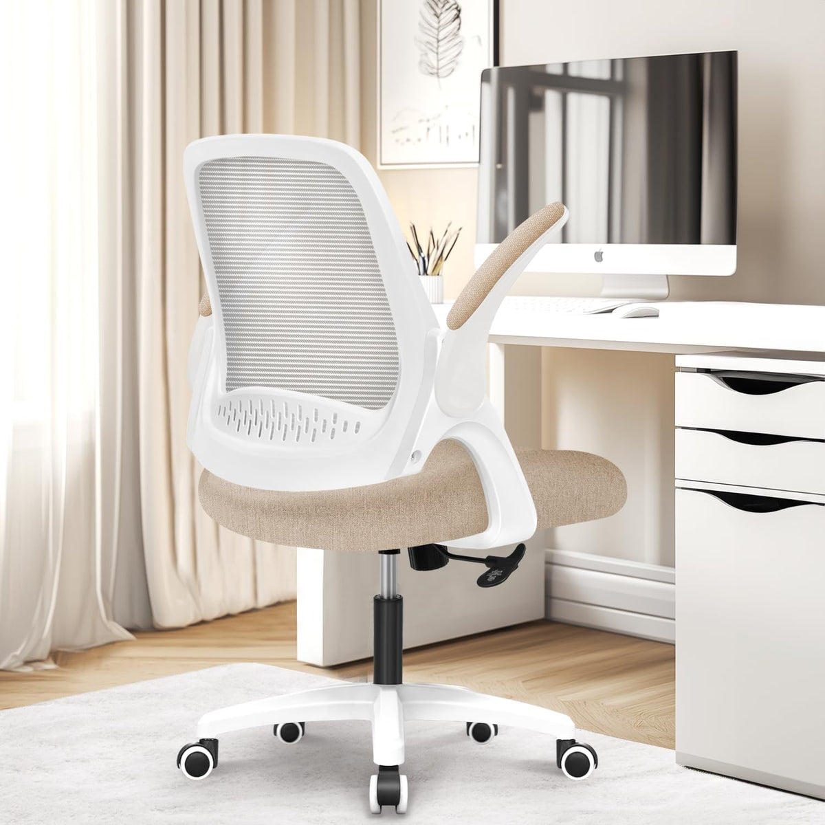 neo chair office desk chair, ergonomic mesh with on a desk or shelf