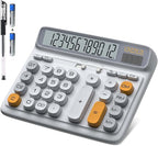 Desktop Calculator with Extra Large 5-Inch LCD Display, 12-Digit Two Way Power by yxzzhx