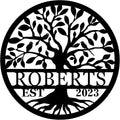 Personalized Tree of Life Metal Sign, Personalized Last Name Signs, Custom Name by HRZSIGNFC