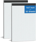 2 Pack Graph Paper Pad 11x17 for Blueprint Drawings, Engineering Drawing by Aidunmis