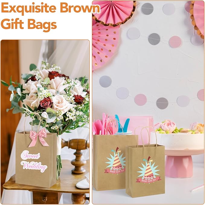 woric 120 PCS Brown Paper Bags - Image 5