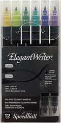 Speedball Elegant Writer Calligraphy 12 Marker Set, Dual-Tipped, 1.3 mm & 3.0 by SpeedballArt