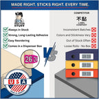 2026 Chart Stickers, Holographic Fuchsia, End Tab, 3/4 x 1-1/2, 500/Roll | Doctor Stuff 26 Year Stickers & Labels, Permanent-Adhesive USA Made to Stay Put for the Life of the Chart