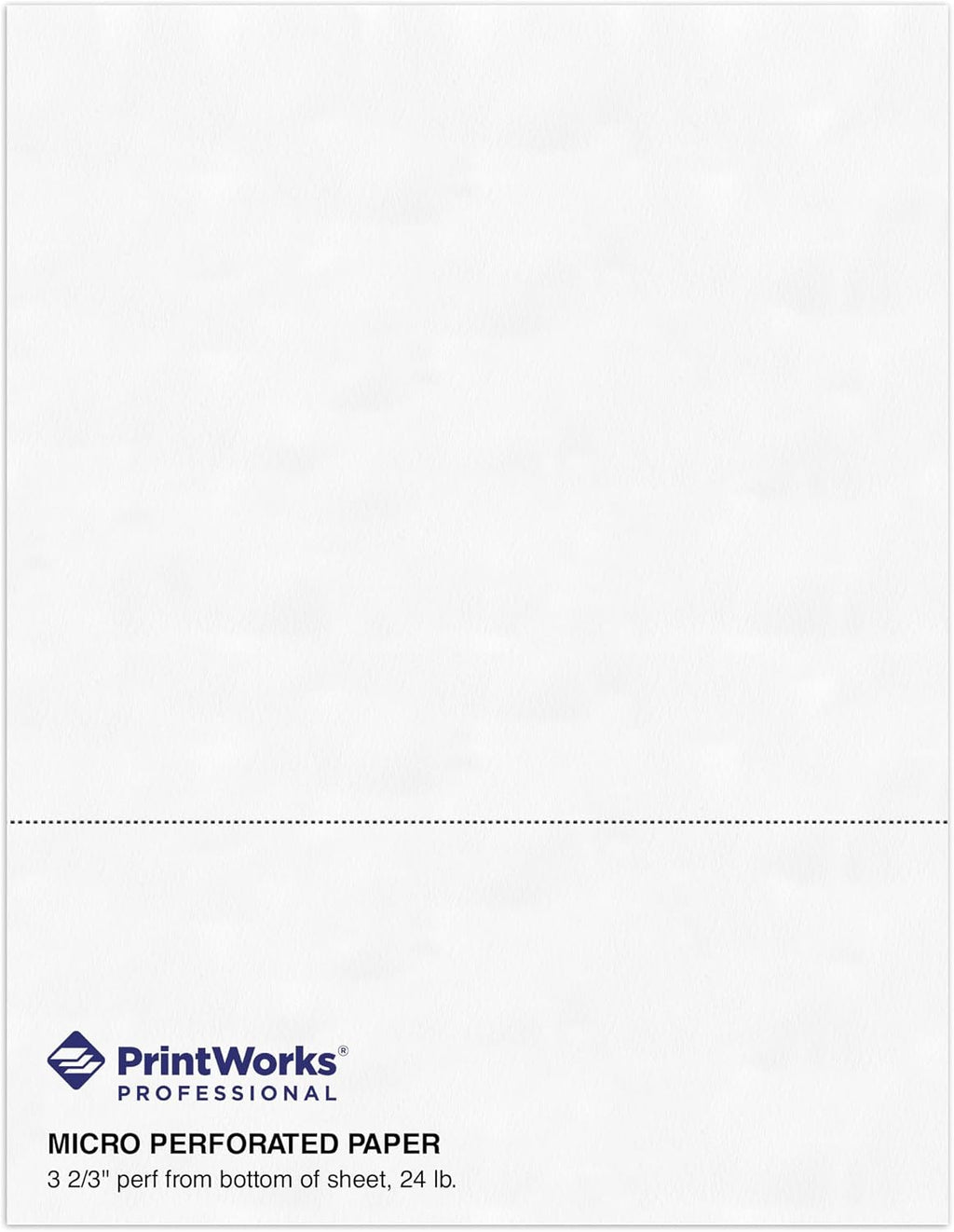 printworks professional 3 2/3" horizontal perforated paper 8.5” shown in use