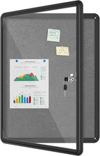Mifuro 26"x20" Enclosed Bulletin Board, Lockable Weather-Resistant Aluminum by MifuroOfficeProduct