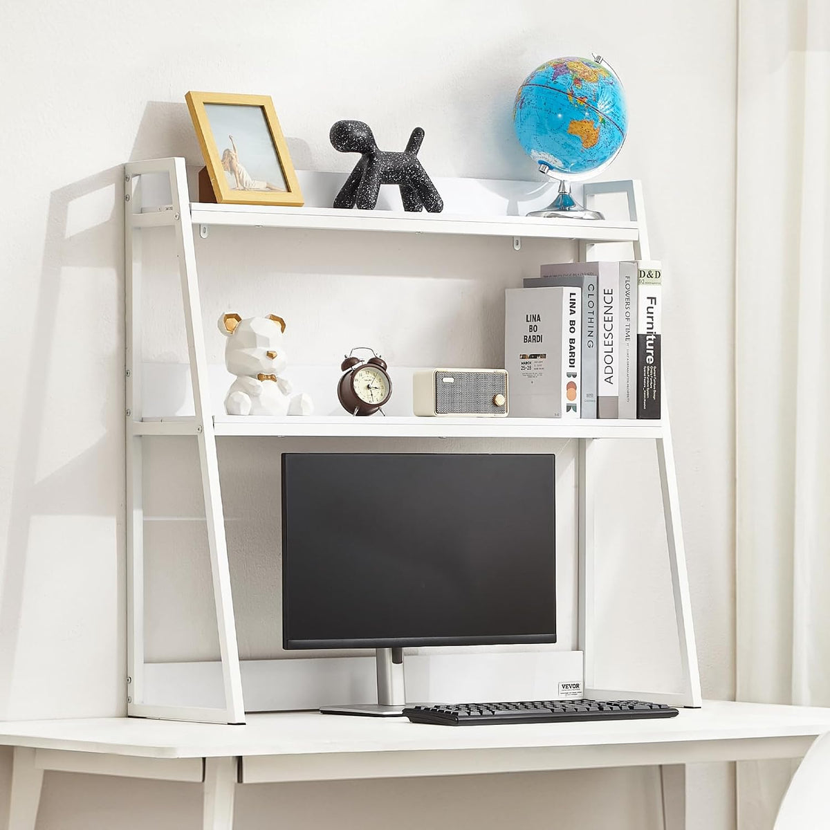 VEVOR Desktop Bookshelf, 2-Tier Desktop Storage Organizer, 37.4" x 12.6&...