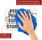 SmartSign "Personal Protective Equipment, Stored Here" Label | 7" x 10" - Image 2