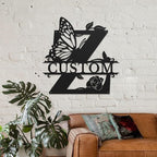 Personalized Custom Letter Name metal Signs, Custom Black Letter Monogram Wall - Image 3