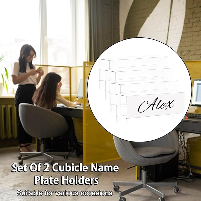 Cubicle Name Plate Holders Cubicle Name Plate Sign Holder Name Plate Bracket - Image 7
