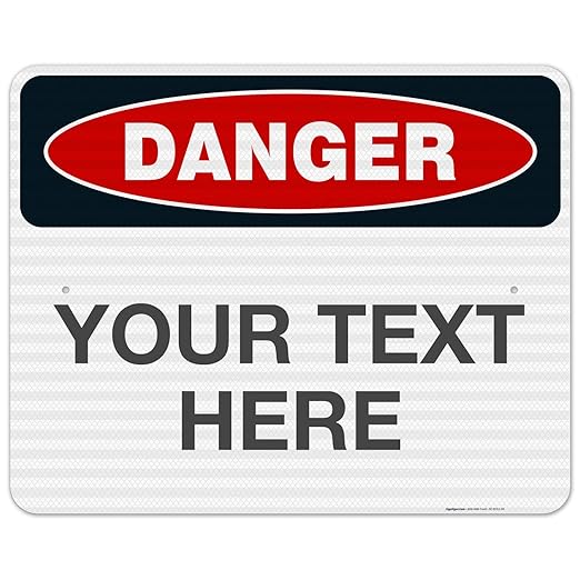 Custom Danger Sign, OSHA Sign, 24x30 Inches, 3M EGP Reflective .080 Aluminum by SigoSigns