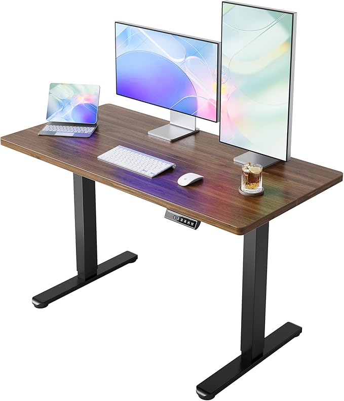 HUANUO 55 x 28 inch Electric Standing Desk Adjustable Height, 4 Memory Height by HUANUO