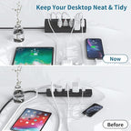 Desk Clamp Power Strip 2 USB C Desktop Mount Outlet Charging Station, 10FT - Image 4