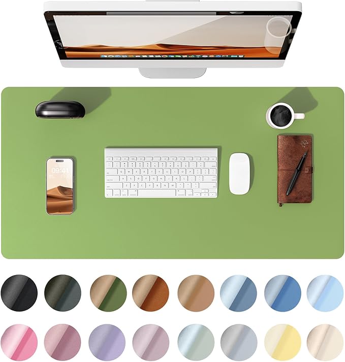 YSAGi Leather Desk Protector, Office Mat, Large Mouse Mat, Non-Slip PU Leather by YSAGi