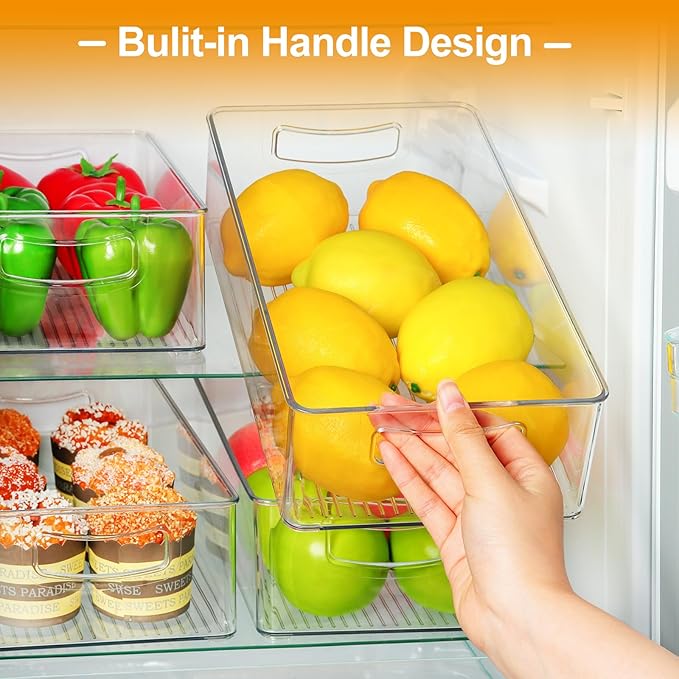Hudgan Clear Storage Bins 8 Packs - Image 2