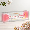 Personalized Name Plate for Desk, Custom Acrylic Desk Name Sign, Office by Unknown