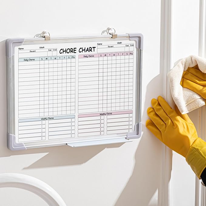Lincia 12 x 16 Magnetic Dry Erase Chore Chart Board - Image 3