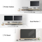 Fenge Acrylic Monitor Stand Riser, 42.5 Inches Dual Monitor Stand - Image 5