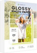 5x7 Photo Paper, Goefun 200GSM/54LB Glossy Inkjet Printer Paper by Goefun