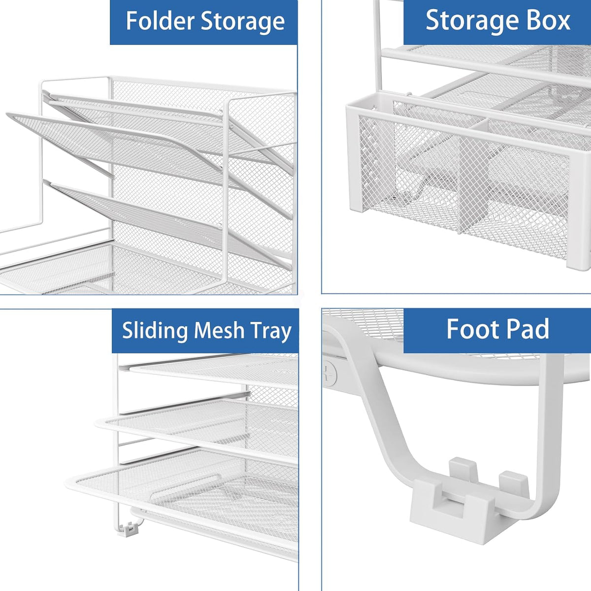Simple Trending 7 Tier Desk File Organizer, Letter Tray Paper Organizer with ...