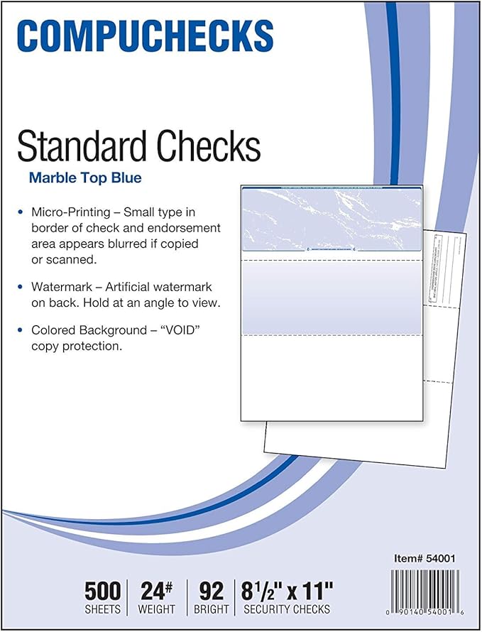 Compuchecks Check on Top Blank Check Paper by Compuchecks