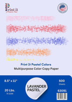 PrintIt Colors Multipurpose Paper, 20 lbs., 8.5" x 11", 500 Sheets/Ream – by Unknown