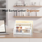 SUPEASY Mail Organizer for Desk, Mesh Metal Mail Holder Countertop - Image 2