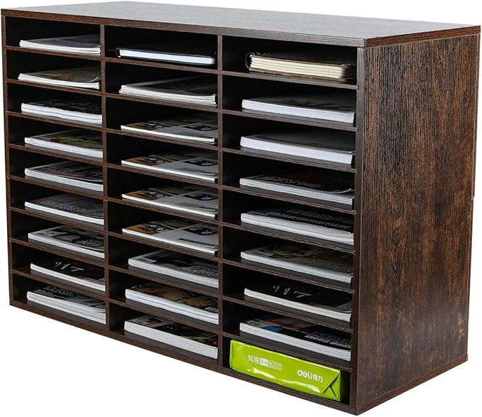 PAG Mail Sorter Organizer, Wood Literature Organizer, Student Mailbox by PAG