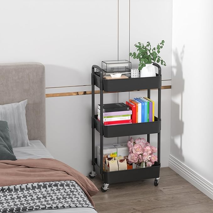 Sywhitta 3-Tier Plastic Rolling Utility Cart - Image 6