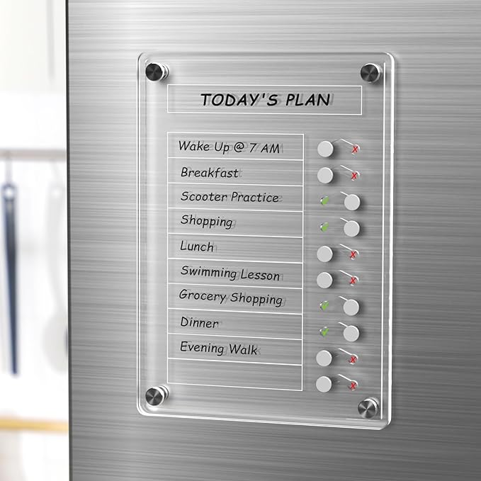 NiHome Acrylic Magnetic to Do List Planning Board by NiHome
