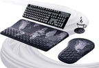 Ospelelf Ergonomic Mouse Pad and Keyboard Stand Wrist Rest Set, Memory Foam