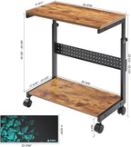EUREKA ERGONOMIC PC Stand Computer Cart, Height Adjustable Tower Stand 2-Tier - Image 7