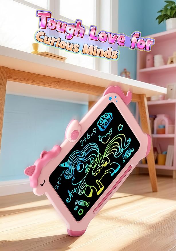 Kikapabi LCD Writing Tablet for Kids, Unicorn Colorful Screen Doodle Board - Image 5