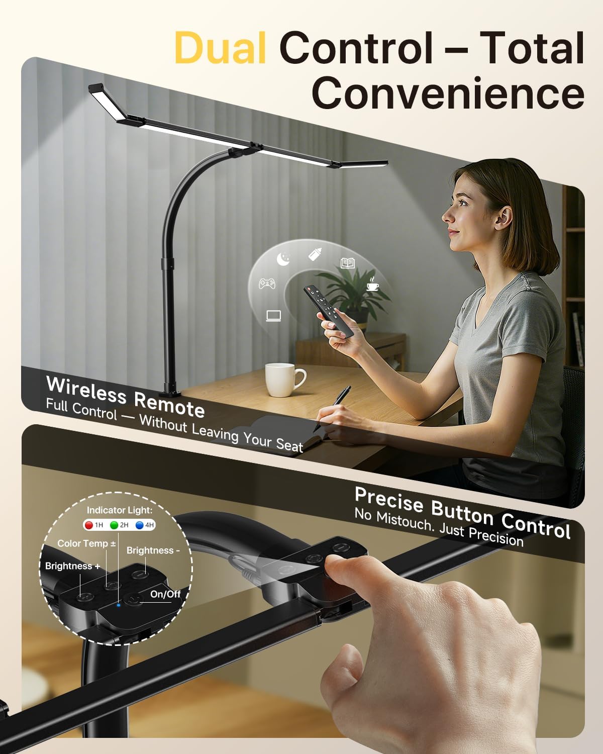 onemix 42" desk lamp for home office with, package contents