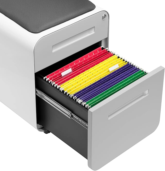 Laura Davidson Furniture STOCKPILE Mini Seated 2 Drawer Mobile File Cabinet - Image 7