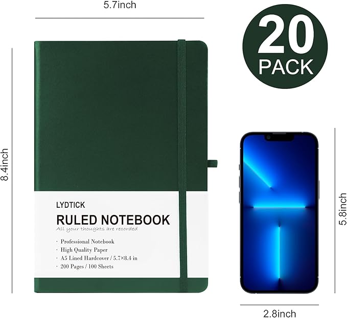LYDTICK 20 Pack Journals for Writing College Ruled Notebooks Journal in Bulk - Image 2