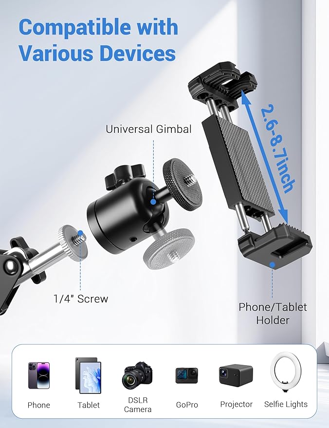 Evekea Overhead Camera Mount, Desk Camera Mount - Image 4