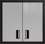 floating garage storage cabinet - heavy-duty wall mount showing dimensions